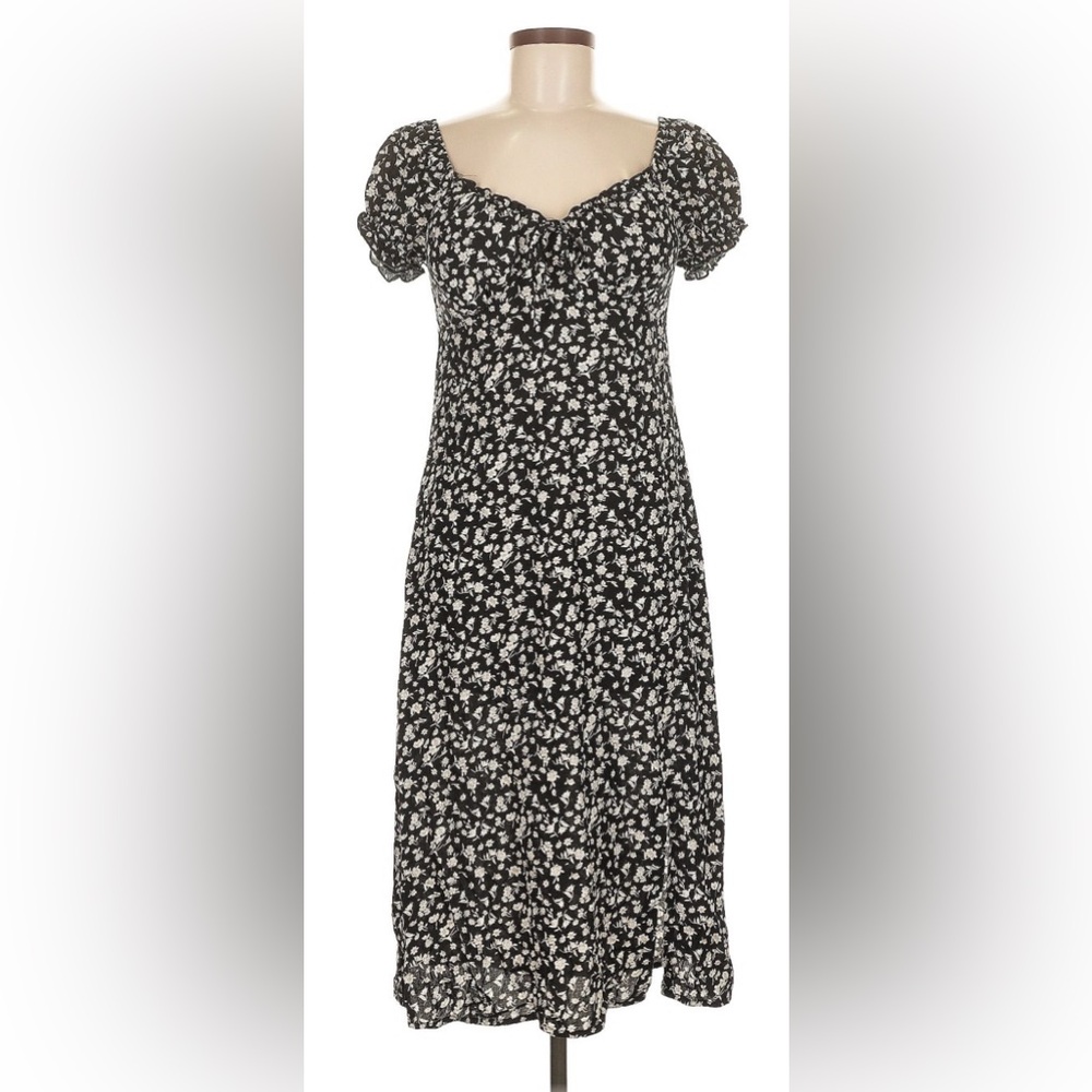 NWOT No Boundaries Black and White Floral Midi Dress